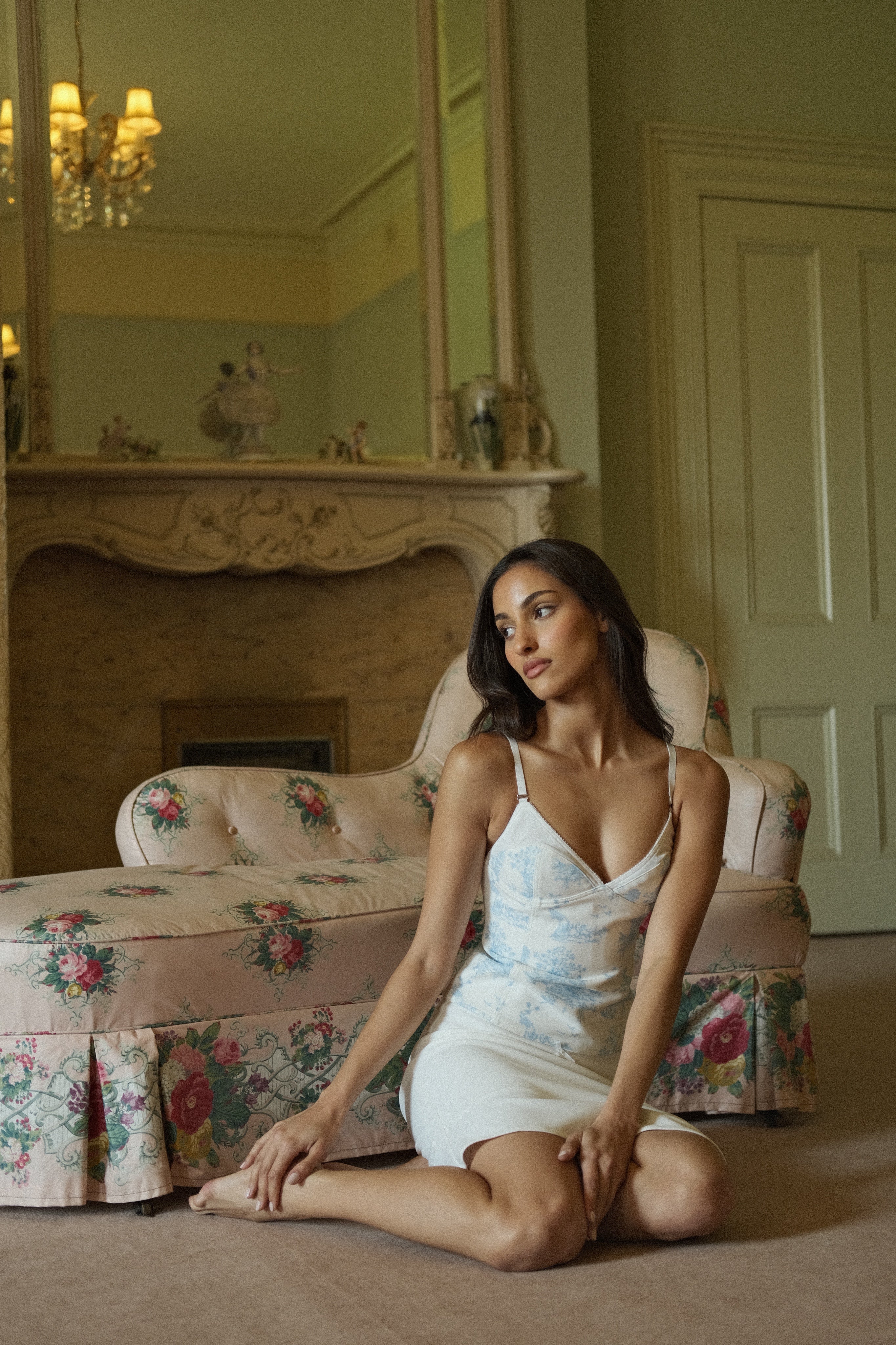 Lana Bustier | Blue Toile - Image 3